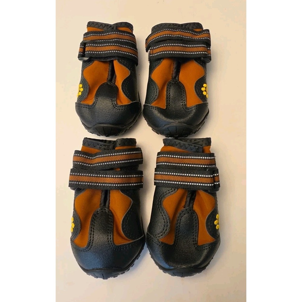 Covertsafe Dog Boots Rugged Soles Size 5 Black Orange Paw Protection Shoes
